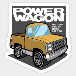 Impact Yellow - Power Wagon (1980 - White-Based) Sticker